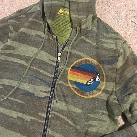 Women’s Aviator Nation size medium camouflage sweatshirt. Great condition! - Picture 2 of 6